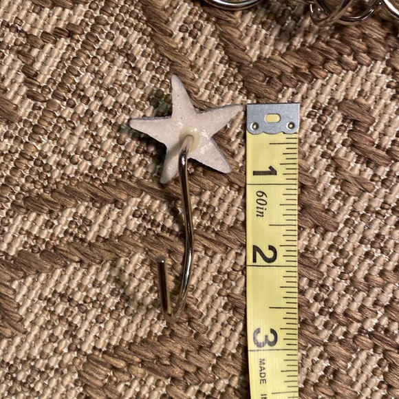 Starfish Grey Shower Curtain Hooks (12) - Picture 5 of 8